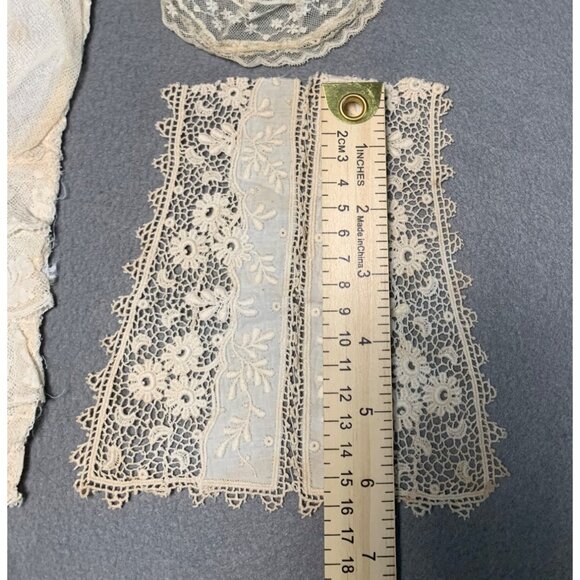 Victorian-Era Antique Lace Garments Set - Bibs Yokes & Panels - Picture 14 of 16